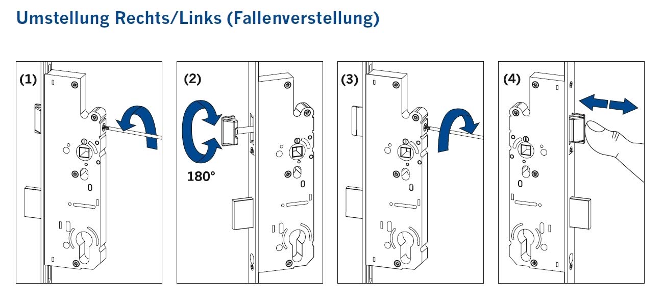 Winkhaus Mehrfachverriegelung T-F1660 92/8 Dorn 35 mm, DIN links, M2 mit 2 Schwenkriegeln, 16 mm Flachstulp MC silber, Maße Bitte mit Zeichnung prüfen !