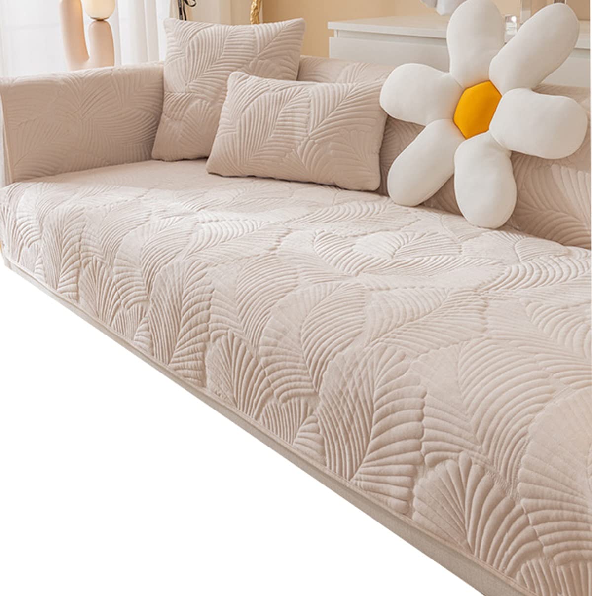 Sofa Slipcover Corner 3/2/1/4 Seater Sofa Cover L Shape Couch Cover Velvet Thick Sofa Protector Anti-slip Reversible Quilted Corner Slipcovers Washable for Sectional Couch ( Color : #10 , Size : 70x18