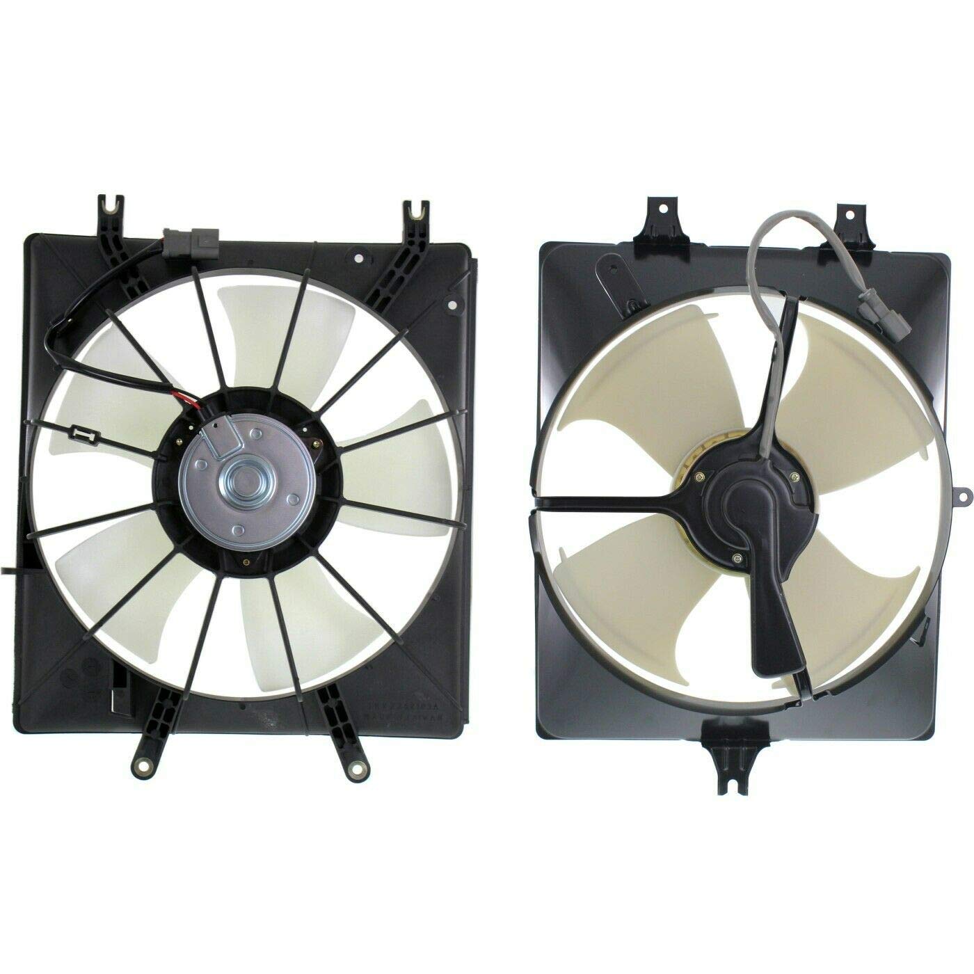 Ren Tsui 2pcs Radiator and Condenser Cooling Fan Blade A/C Motor for Acura for TL 3.2L 2004-2008 & 3.5L 2007-2008 620248 FA70239 RXC0086