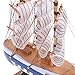 Beautyflier 6.5 Inch Mediterranean Marine Style Wooden Handcrafted Sailing Ship Boat Model Ornament Nautical Home Desktop Decoration