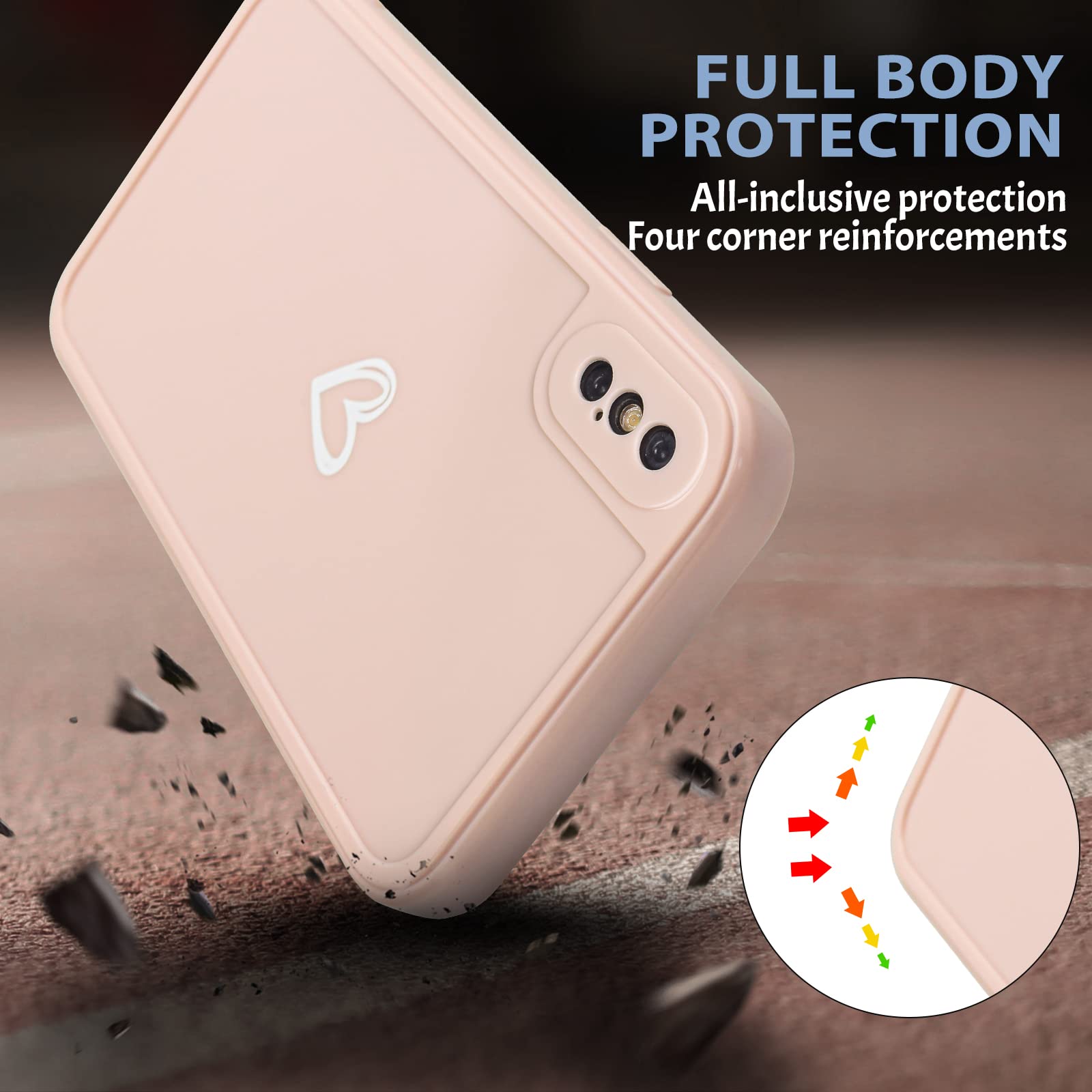 Custodia Newseego Per IPhone XS Max Con Cuori – Morbida TPU Antiurto, Sottile E Ricaricabile Wireless