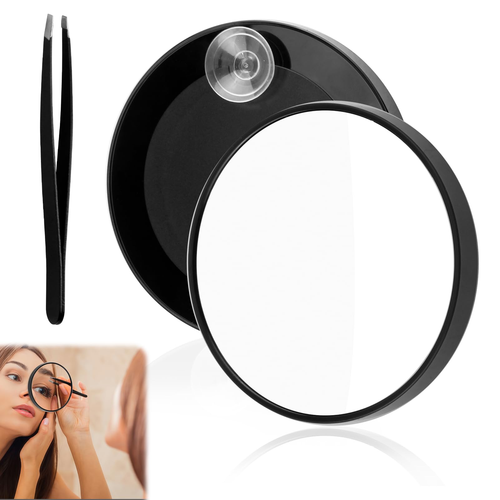 Specchio Ingranditore 30X Con Ventose - Per Trucco Preciso, Depilazione E Cura Pelle - Foto 4