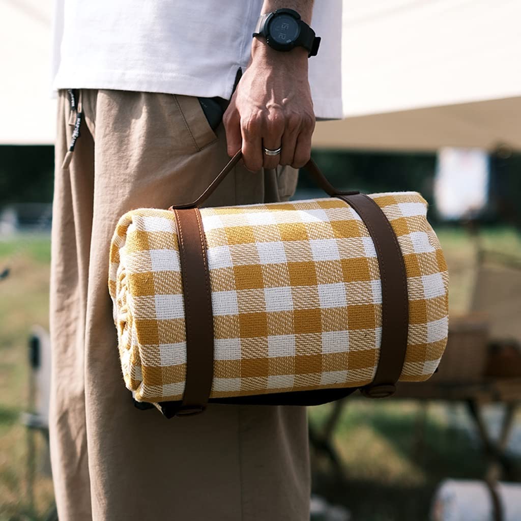 Tappetino da picnic campeggio parco coperta tappetino a esterno pieghevole tappetino da picnic portatile tappetino da spiaggia (Color : Yellow, Size : 200 * 200cm)