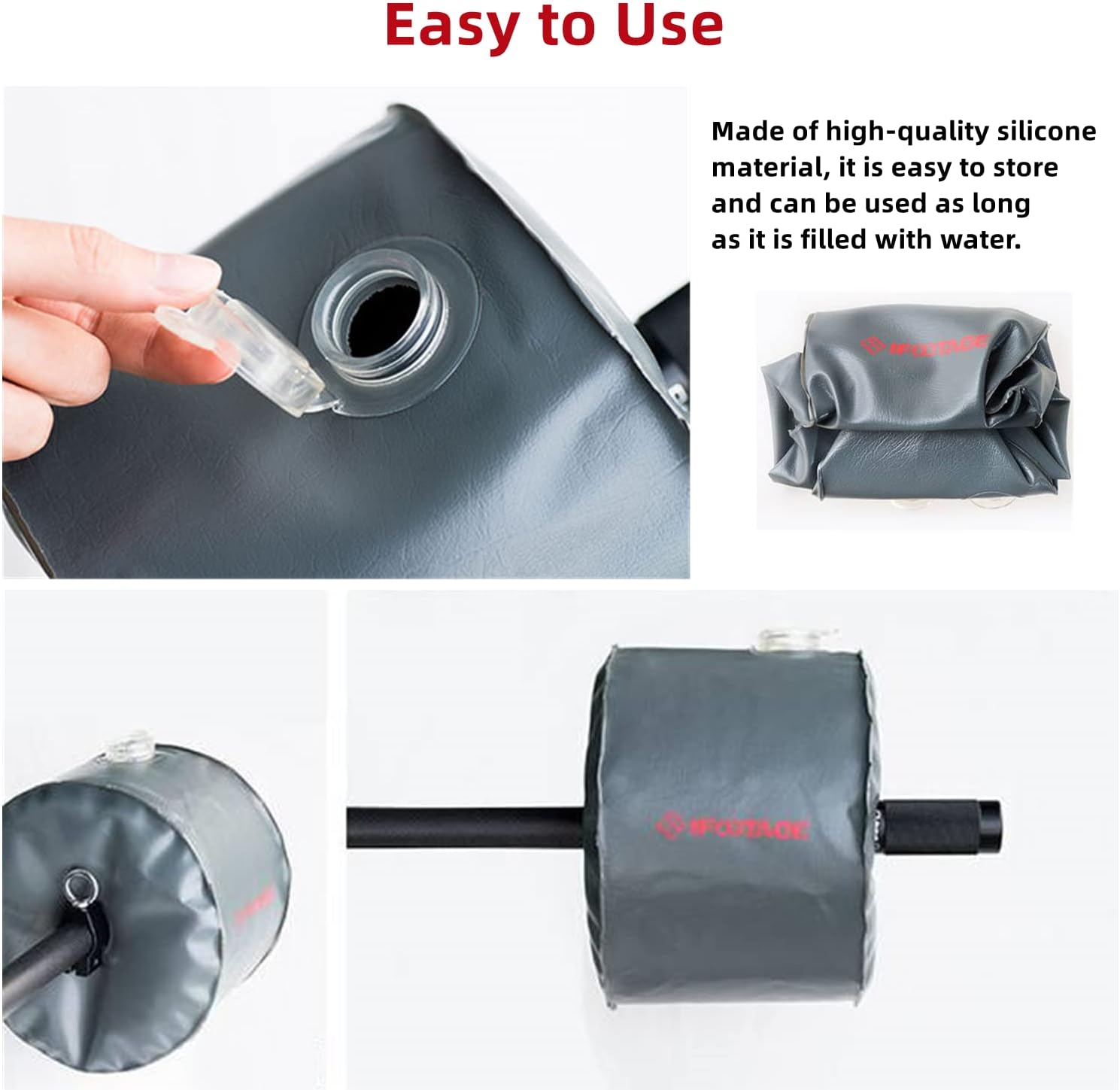 IFOOTAGE Waterbag,Heavy Duty Sandbag, Photo Studio Weight Bag for Photography Stand Light Stand, Outdoor Patio, Live Productions