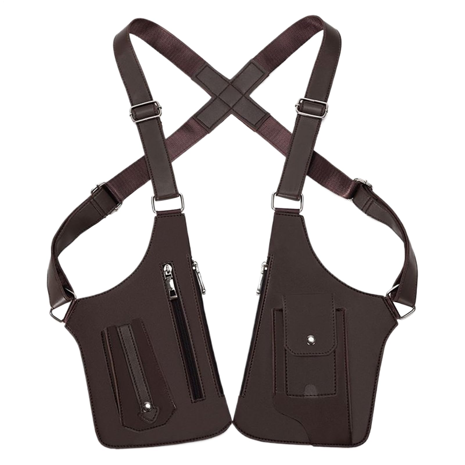 Bolsa de hombro impermeable con múltiples bolsillos y ajuste estilo chaleco 8