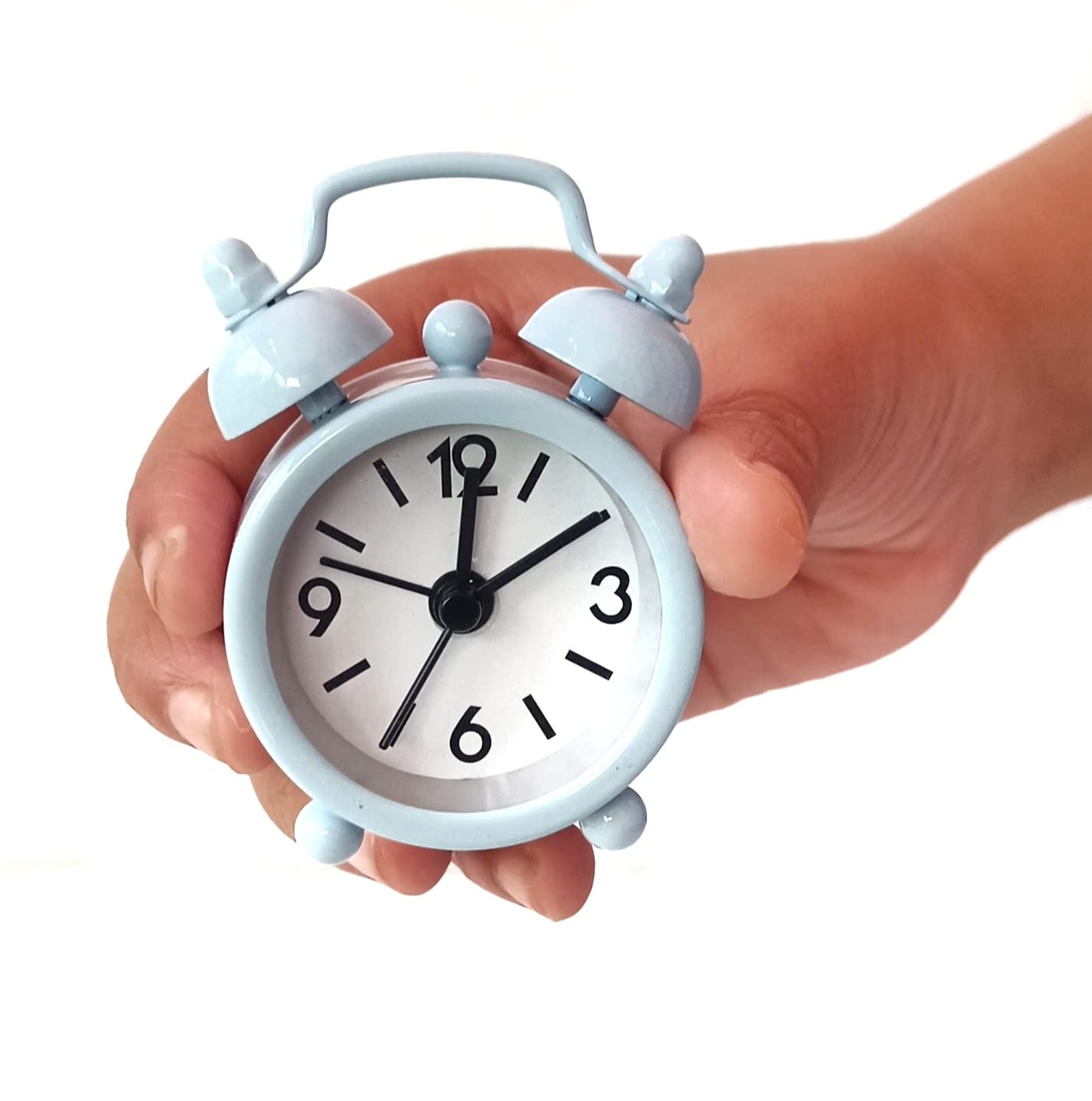 Buy Sausa Small Loud Metal Alarm Clock for Home Bedroom Study & Office
