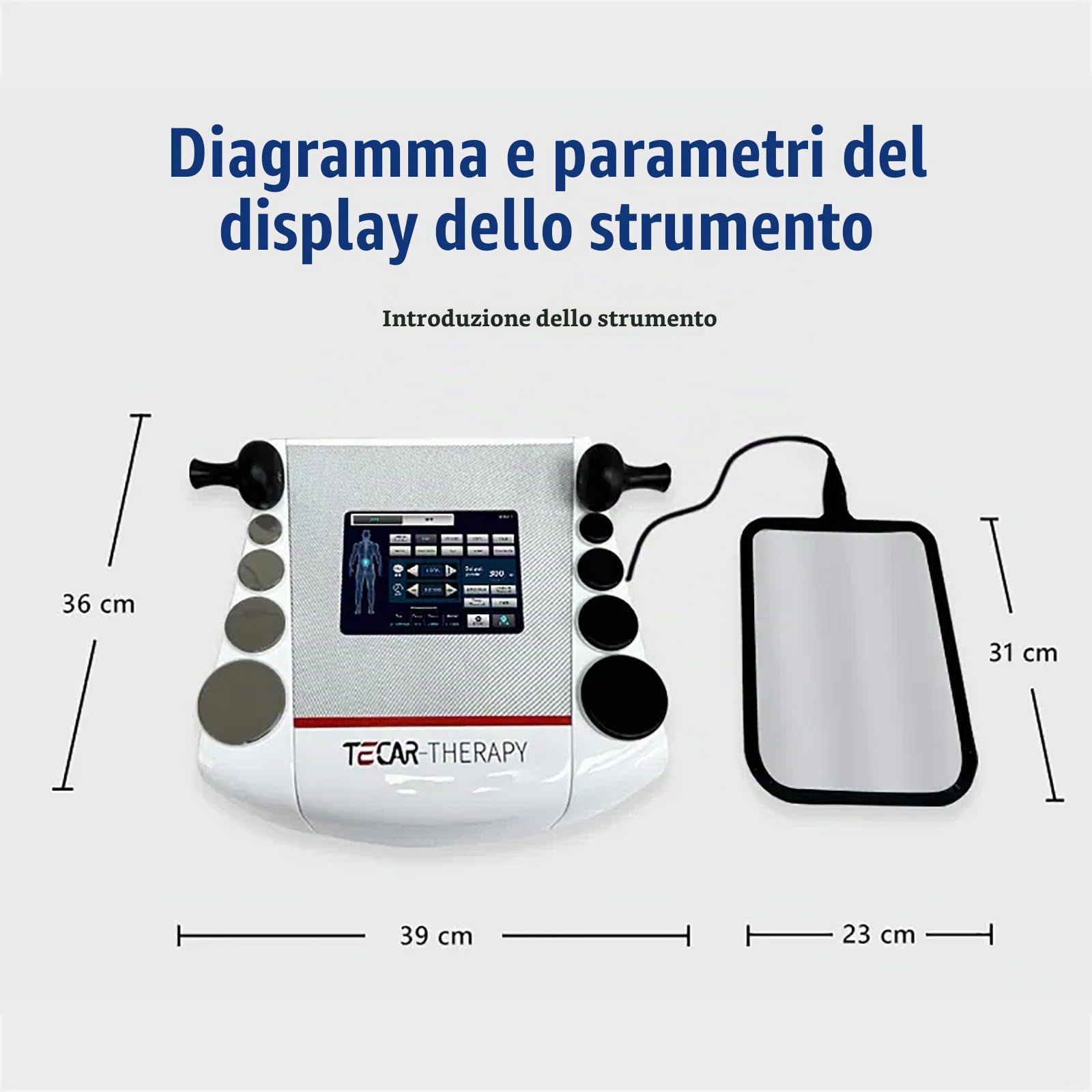 Macchina per Tecarterapia,Macchina per Terapia Ad Onde D'urto Extracorporee con 4modalità Regolabili E 10 Parti del Corpo,energia Infinitamente Regolabile