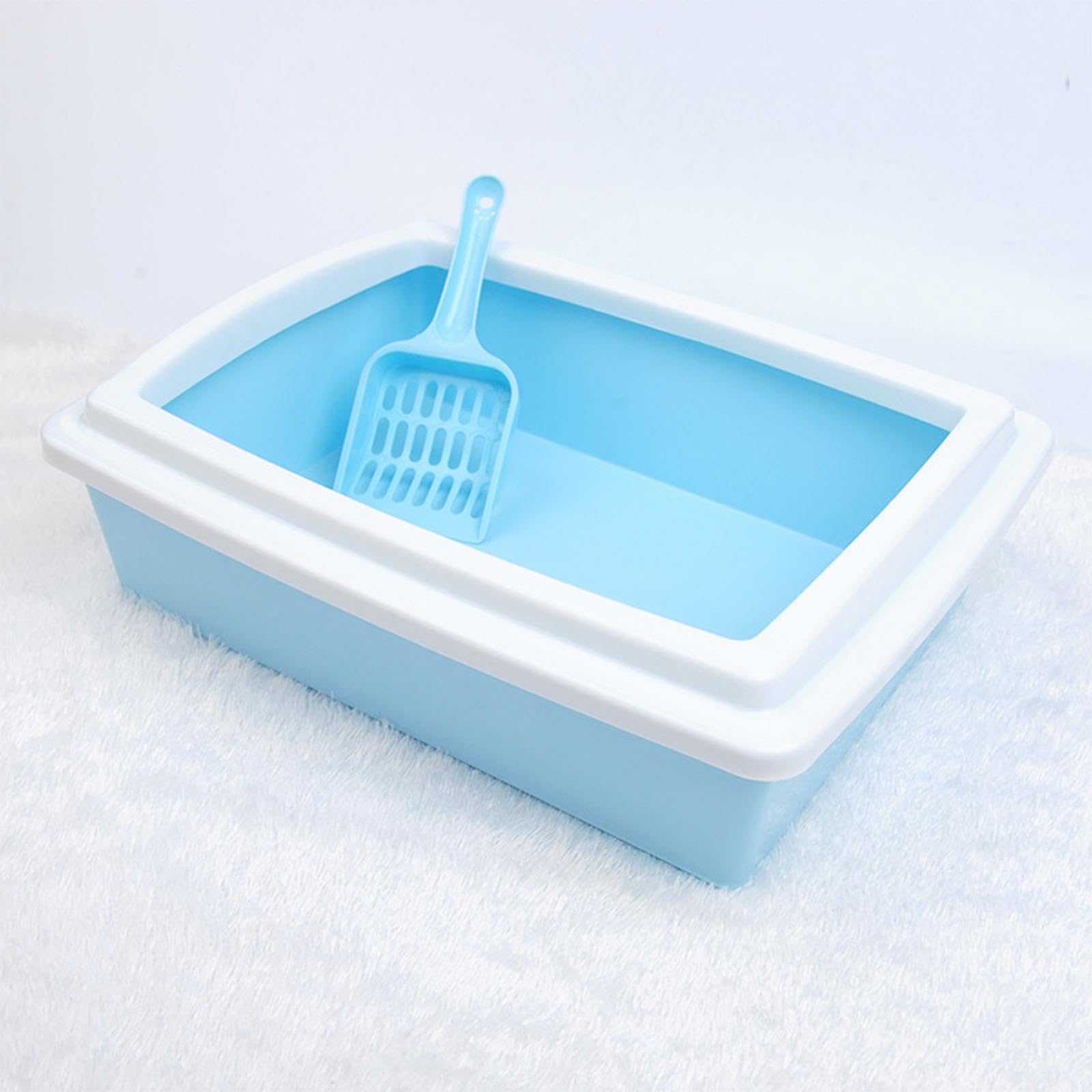 Lettaia, Lettiera for Gatti, vaschetta for lettiera for Animali Domestici(Light Blue)