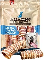 Vista 1 de Amazing Dog Treats 3 – 4 pulgadas traquea de ternera (12 unidades – 9.5 oz) – masticables premium para perros – ideal para razas pequeñas, medianas