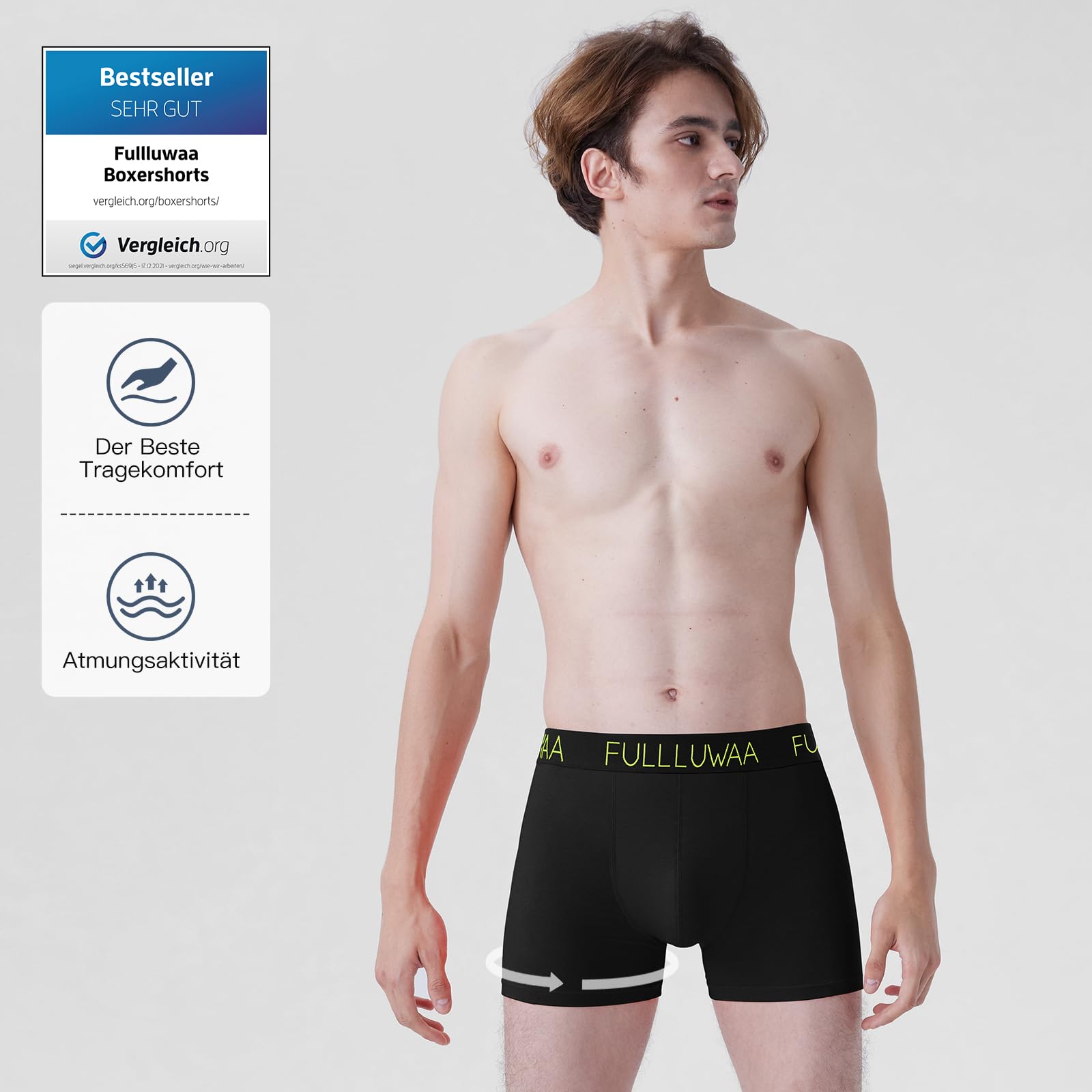 Fullluwaa Boxershorts Herren 8er Pack Unterhosen Männer Baumwolle Men Retroshorts Boxer Unterwäsche M, L, XL, XXL, 3XL, 4XL