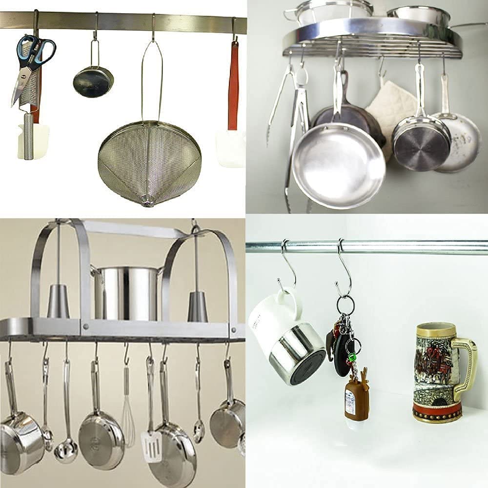 Stainless Steel S-Shaped Non-Magnetic Multi-Function Hooks, Thick S-Hook For Hanging Sausage