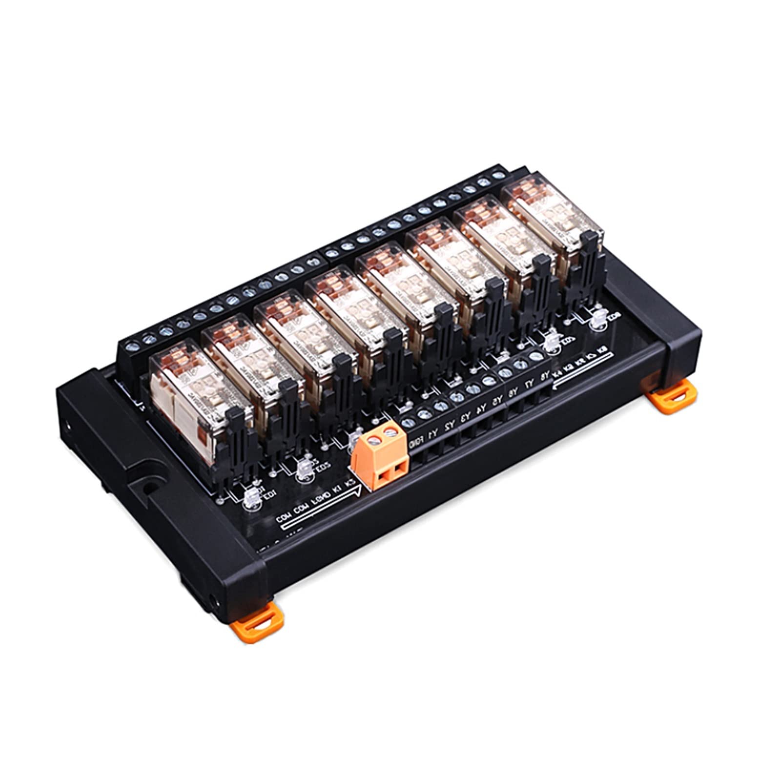 BIVOO Módulo de relé de Potencia Universal NPN/PNP, módulo de combinación, Placa de Potencia PLC, Placa amplificadora, relé de 6/8/10/16 Canales (Size : 8 Channels)