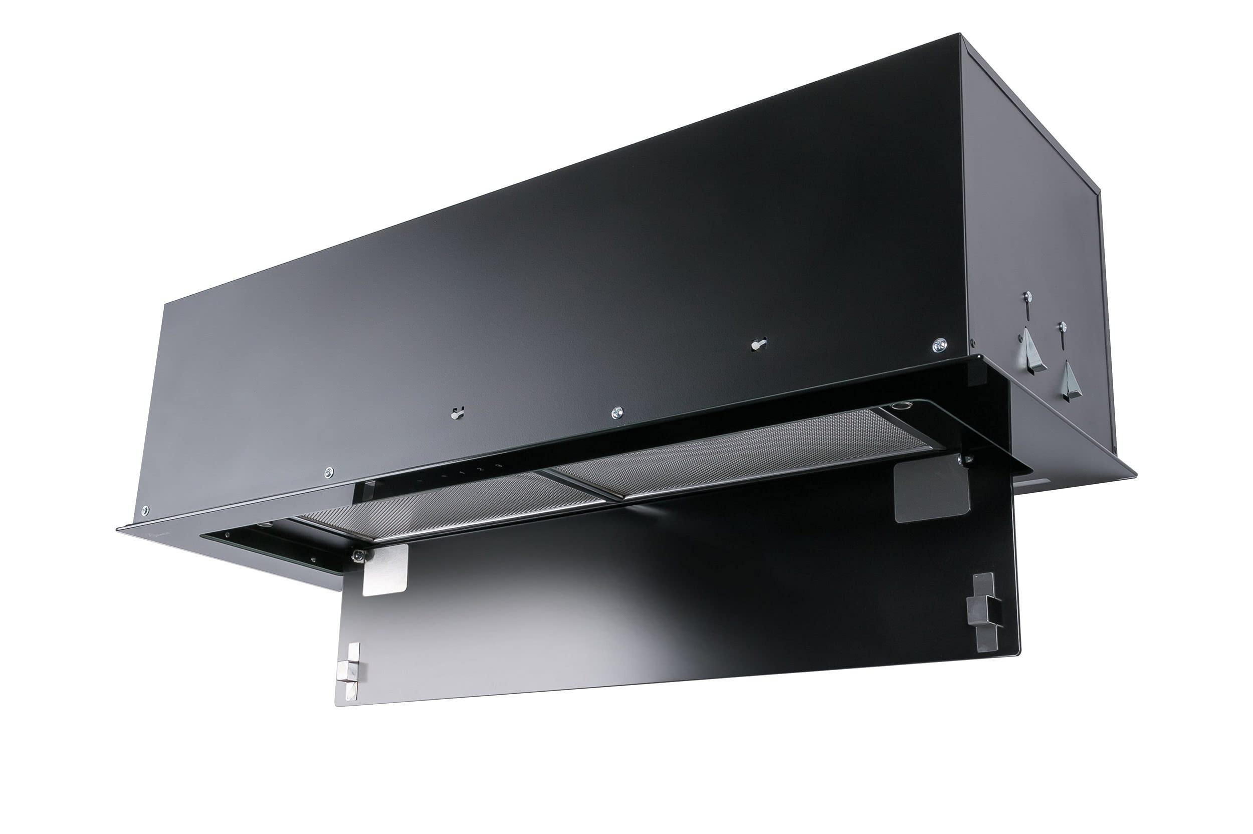 GURARI Deckenhaube GCH E 217 BL 90 Prime 90 cm Dunstabzugshaube Schwarz 1000m³/h LED Umluftset Fernbedienung