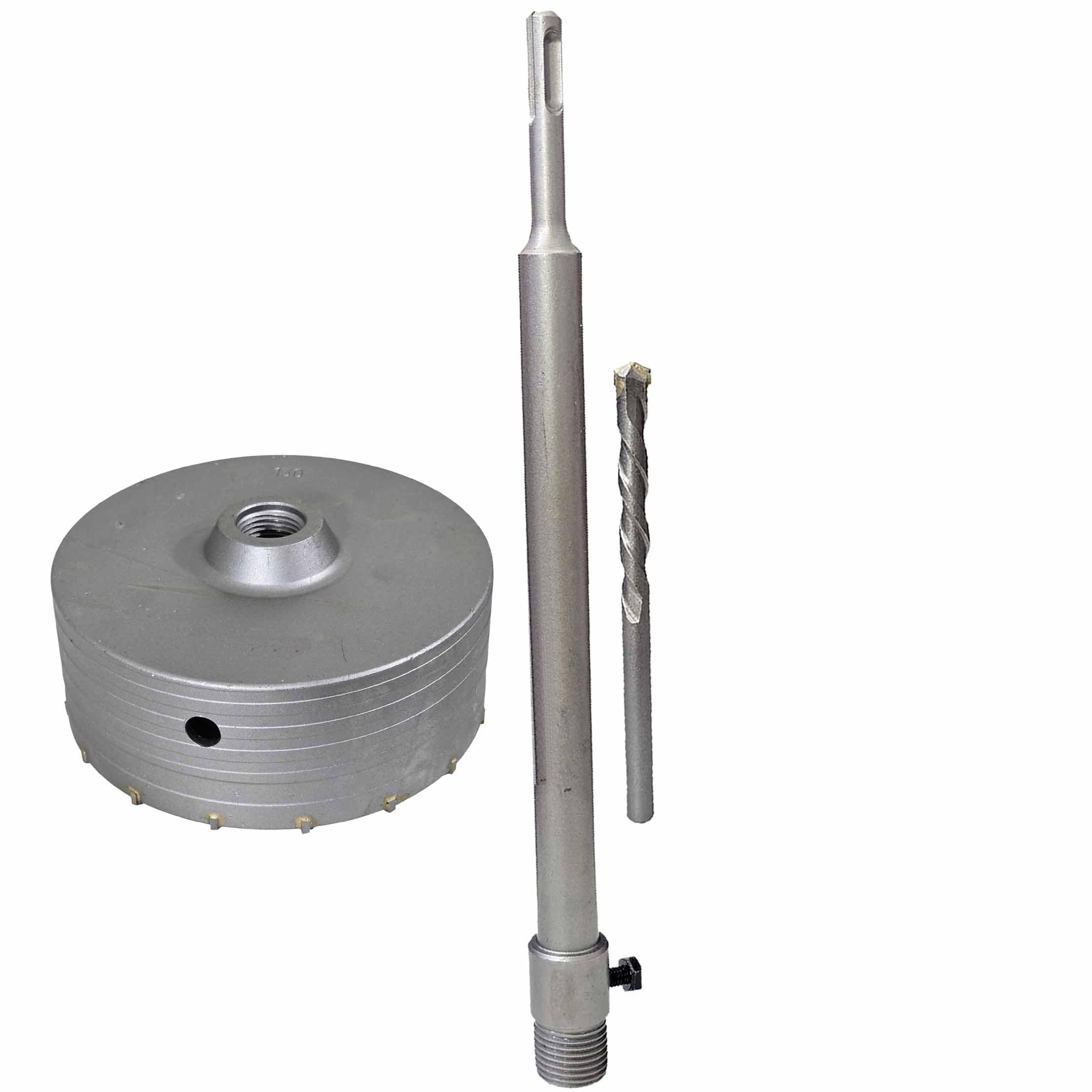 Digital Craft 150mm Wall Core Drill Bit with 300mm Depth, Concrete Cement Stone Hole Saw Cutter, SDS Impact Drill Round Shank Bit with Connecting Rod, Durable Heavy Duty Precision Drilling-image-42