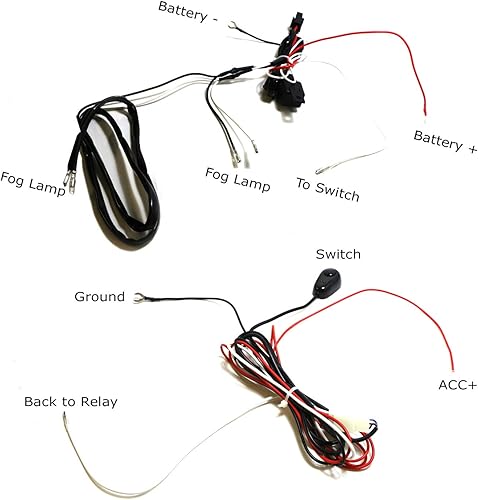 Miniatura 3 de iJDMTOY Kit de cables de arnés de relé de ajuste universal con interruptor de encendido/apagado de luz LED compatible con luz de conducción