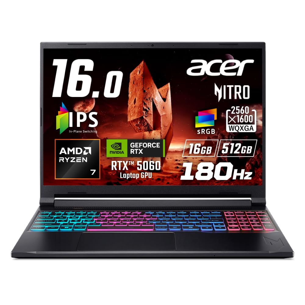 Amazon.co.jp: Acer Nitro V 16S AI Ryzen 7 260 RTX 5060 16GB