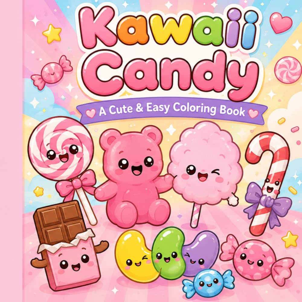 Kawaii Snacks: A Cute & Easy Coloring Book