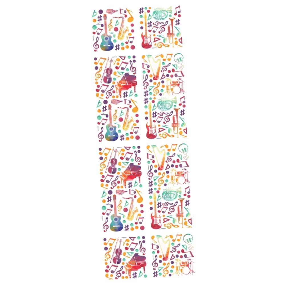 Angoily Lot De 3 Autocollants Muraux En Vinyle Motif Notes De Musique 4 Pièces X 3 Pour Salle De Classe