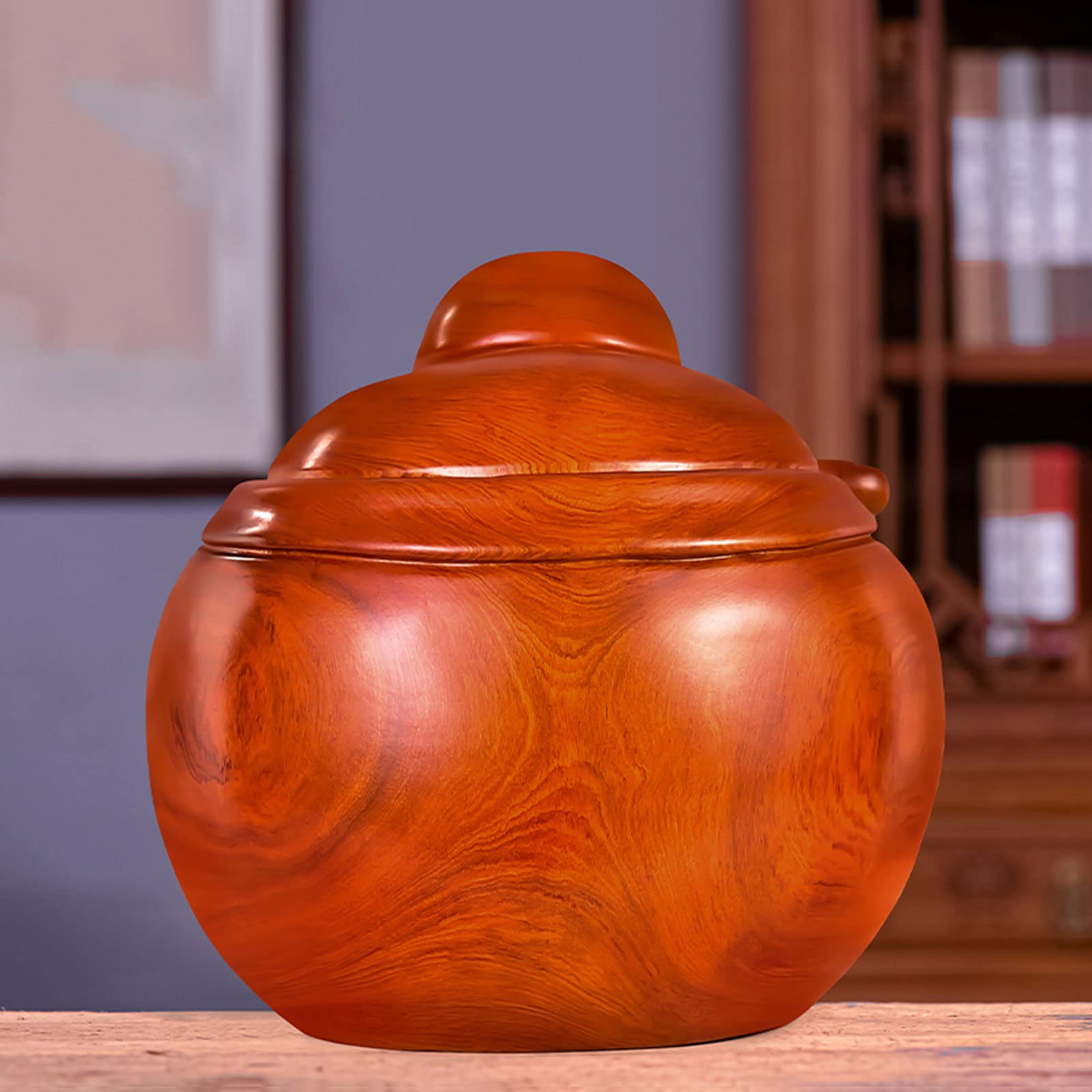 Amazon｜仏像 木彫り 七福神 布袋 様 20cm 木製 フィギュア 黄花梨