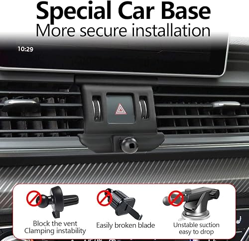 Miniatura 2 de Soporte para teléfono de coche para Audi Q5 2017-2025, 2018 2019 2020 2021 2022 2023 2024 2025 SQ5 Sportback Accesorios para decoración interior