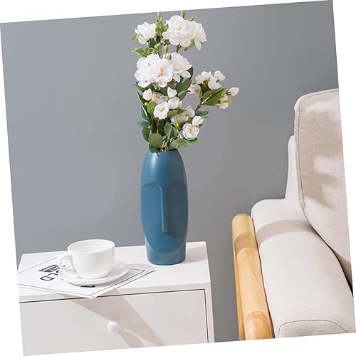 Miniatura 4 de VOSAREA Florero de esmalte de imitación de plástico, florero de arreglo floral, jarrón de boda, jarrón de flores, estatua, maceta, jarrón de flores