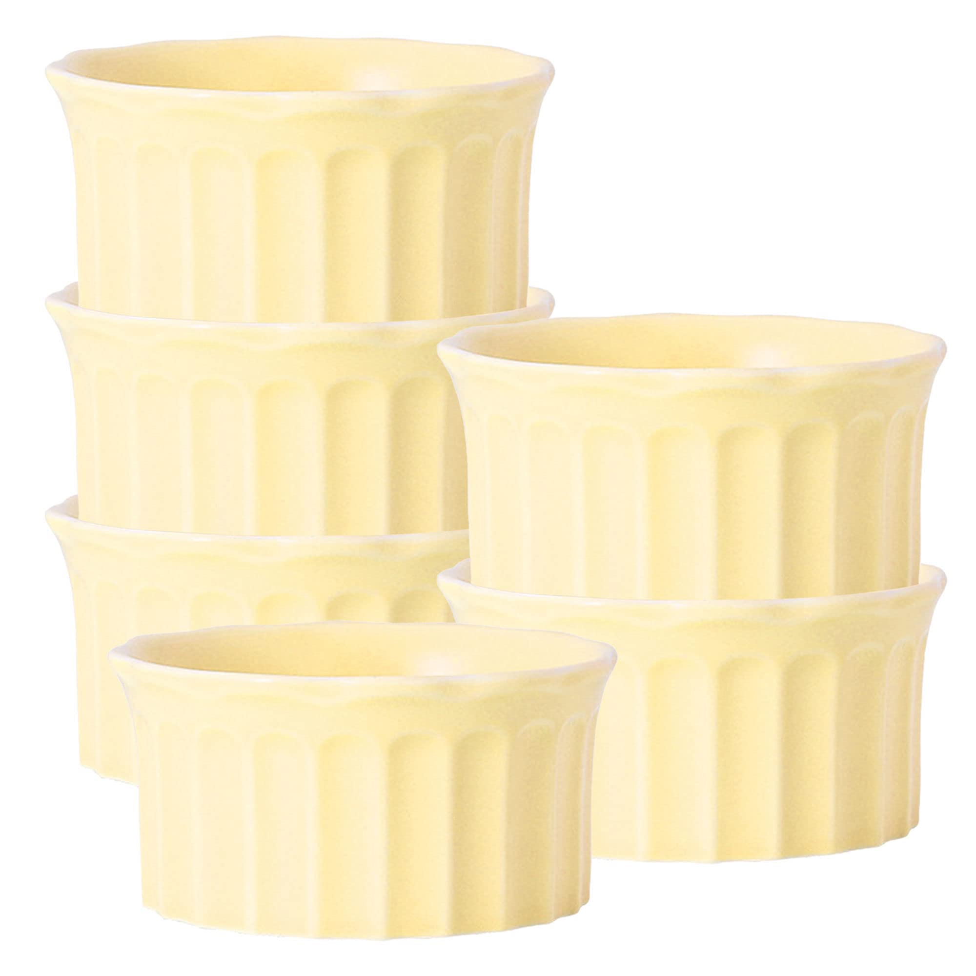 Bol à soupe, bol à riz, bol à déjeuner, ensemble de ramequins, 230 ml, ramequins à crème brûlée, plats à soufflé allant au four, ramequins à soufflé, ramequins for friteuse à air-rose-lot de 8 (Color