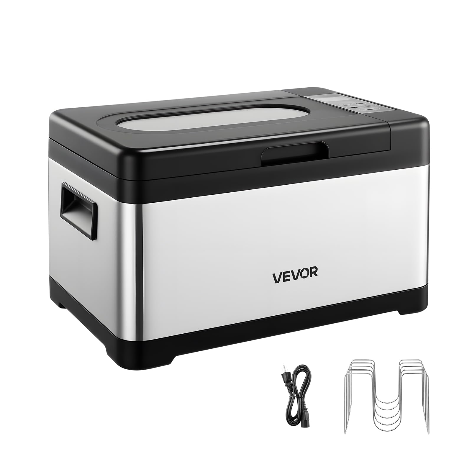VEVOR Sous Vide Cooker, 800W Sous-Vide Machine, Suveed Cooking Machine with LED Digital Display, Glass Lid, Precise Temperature &amp; Timer Control, for Family &amp; Friends, All-in-One Sous Vide Pot