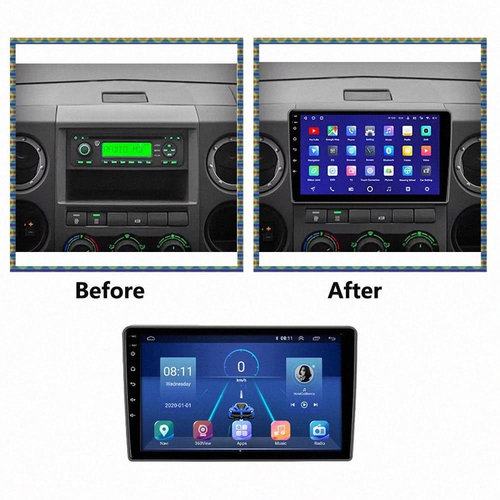 Radio Coche 2 DIN con Carplay Inalámbrico para GAZ Gazelle Next 2013-2021 Cámara Trasera - HD Pantalla Carplay Mirror Link - Portátil Radio Coche Bluetooth con, 4 Nuclear 1G+32G