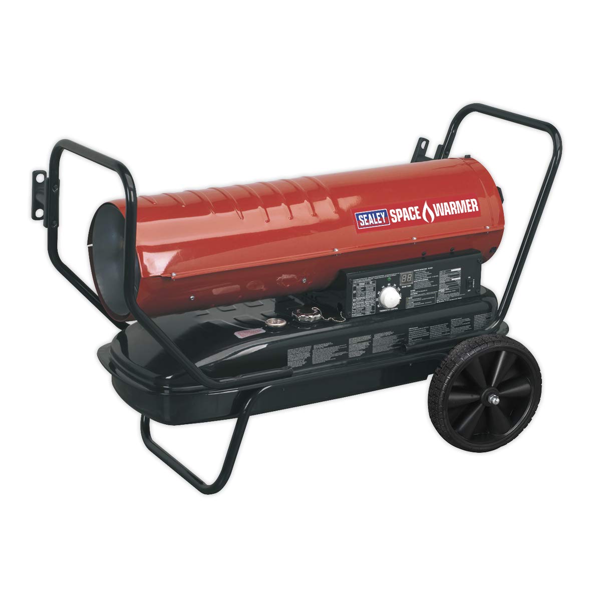 Sealey Grey Space Heater Kerosene/Diesel Heater 135,000Btu/Hr Space Warmer® With Wheels - Ab1258