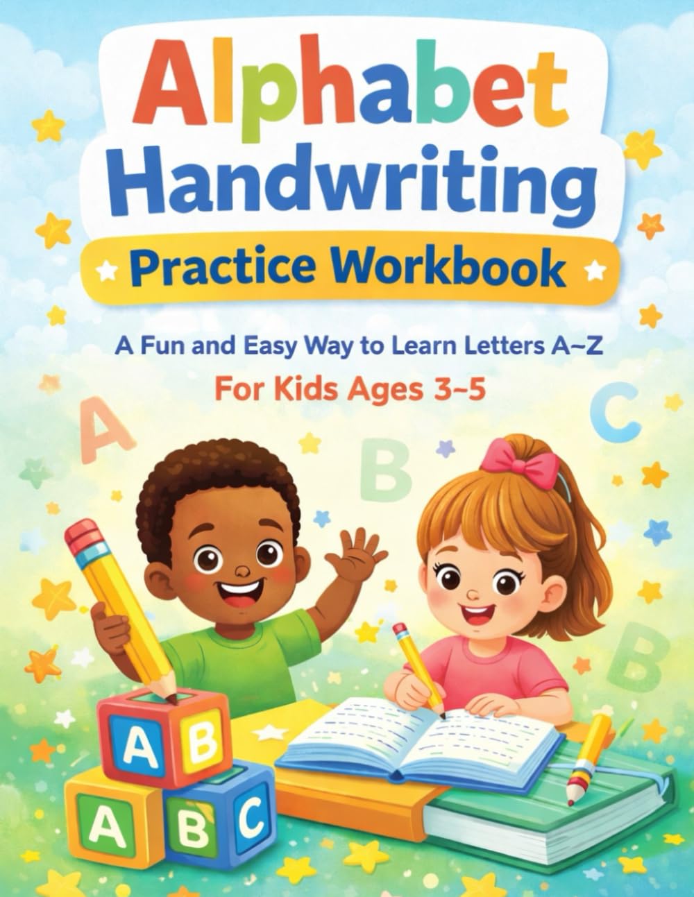 Alphabet Handwriting Practice Workbook: Learn to Write Uppercase and Lowercase Letters A–Z for Kids