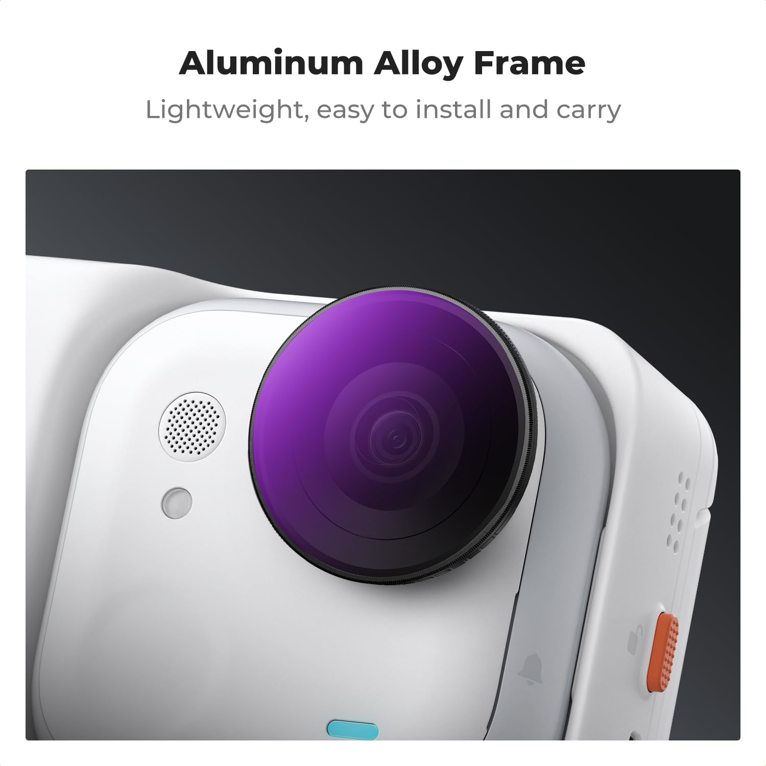 K&F CONCEPT Zestaw filtrów ND PL kompatybilny z Insta360 Go Ultra, ND8/PL+ ND16/PL+ ND3/PL+ ND64/PL 4-pak filtr polaryzacyjny o neutralnej gęstości, szkło optyczne HD, wielowarstwowa, metalowa rama
