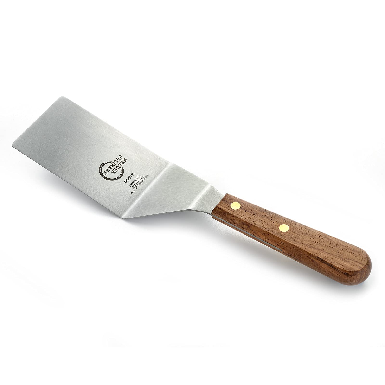 Mercer Culinary Praxis Rosewood Handle Square Edge Turner, 4 Inch x 2.5 Inch,Brown
