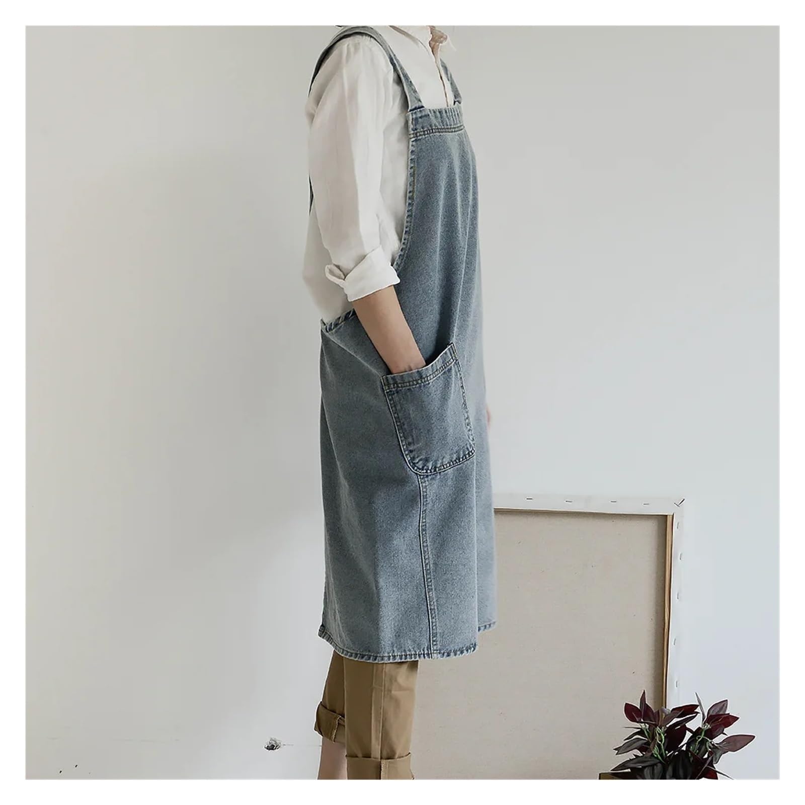 Tablier Tablier de cuisine en toile coton et denim