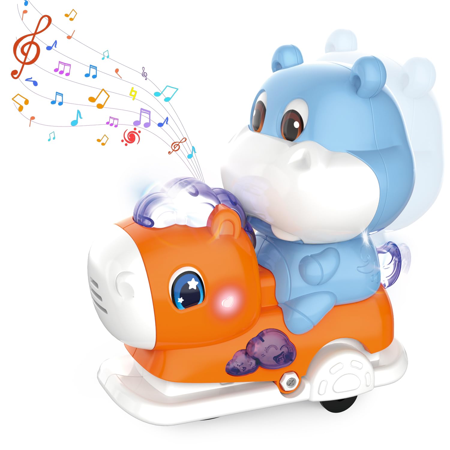 lonfypeng Baby Crawling Walking Toys for Toddlers with Adorable Shape, Musical Car Crawling Developmental Toys with Sounds and Lights, for Babies