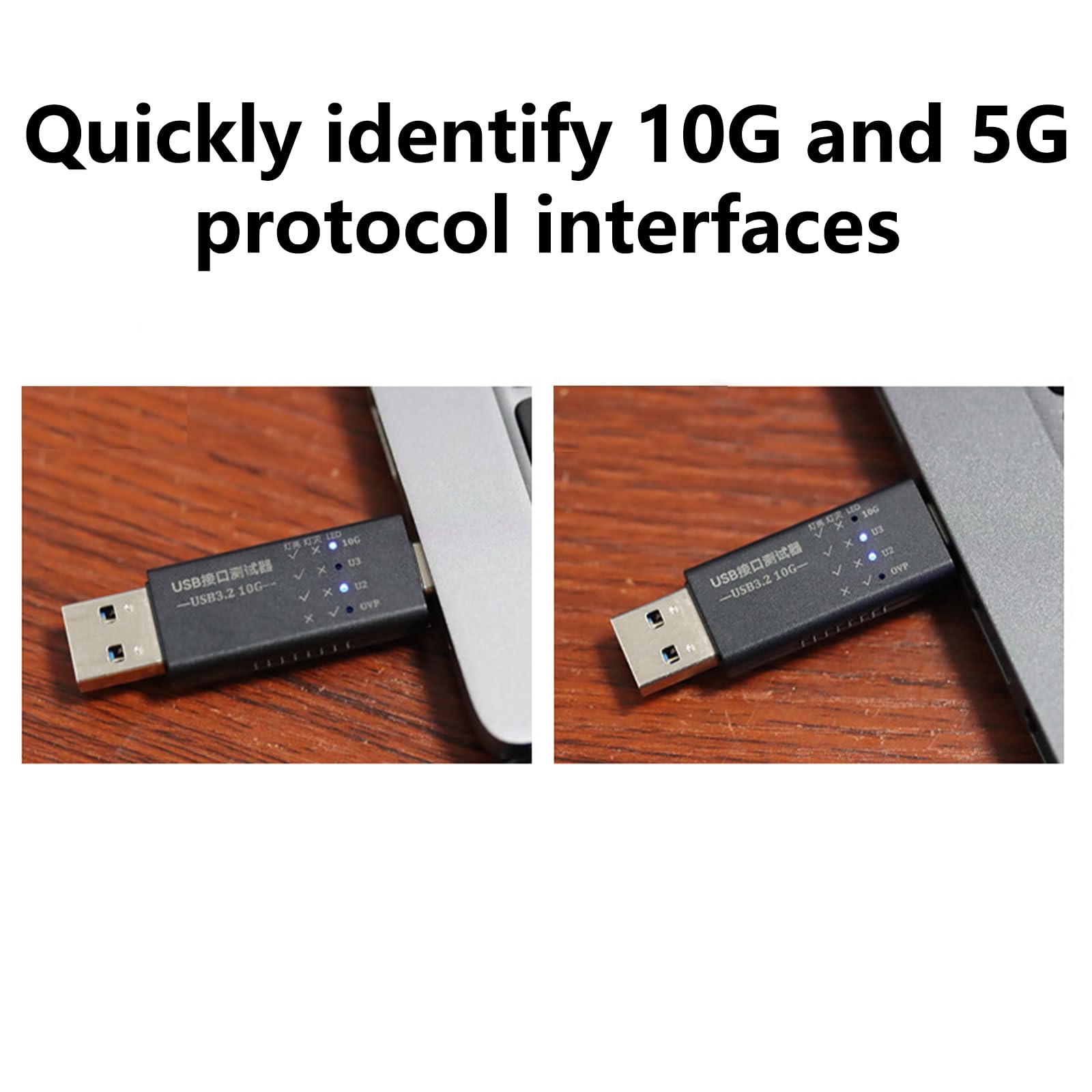 USB C a USB 3.2 interfacce tester rivelatori con display a LED per ricarica rapida e trasferimento dati fino a 10 Gbps di tipo C display a LED