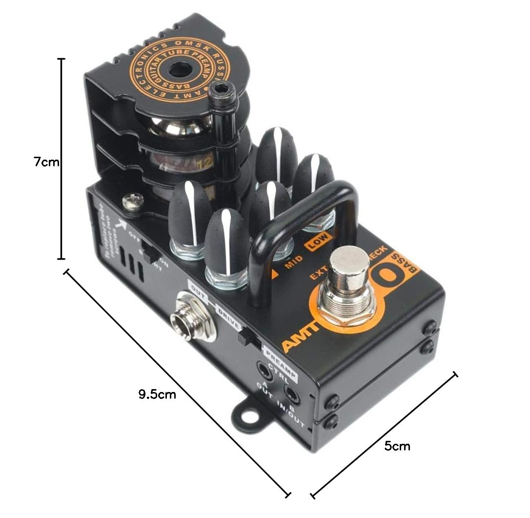 AMT Electronics Bricks O-Bass Préamplificateur de guitare basse à 1 canal (Orange AD200 mark3)