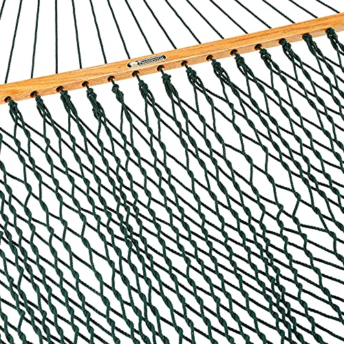 Original Pawleys Island 15DCG Presidential Green DURACORD Rope Hammock w/Extension Chains & Tree Hooks, Handcrafted in The USA, Accommodates 2 People, 450 LB Weight Capacity, 13 ft. x 65 in. - Image 4