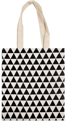 Miniatura 3 de Chezi Bolso de compras plegable reutilizable de la lona de la impresión del triángulo de las mujeres