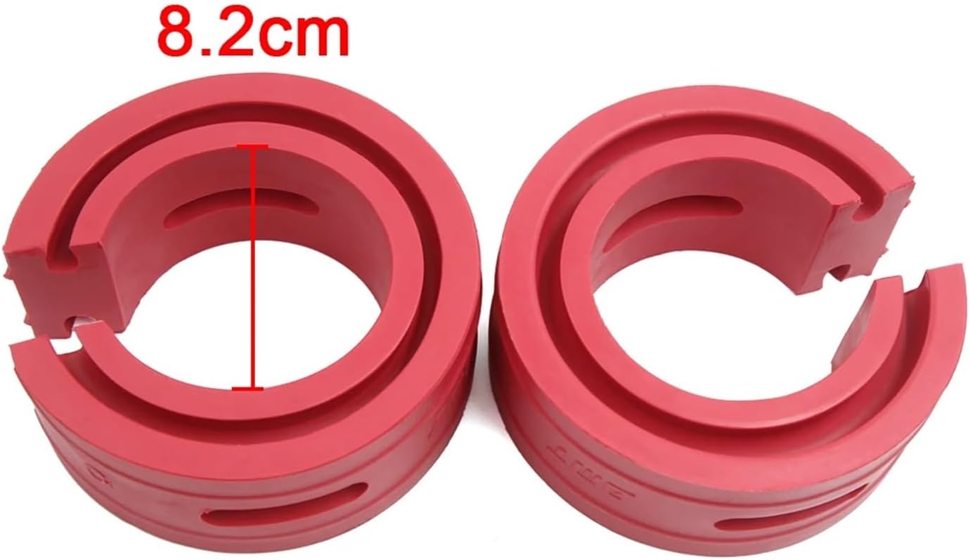 2pcs Car Rubber Shock Absorber Spring Bumper Buffer Power Cushion A/B/C/D/E Typ Spring Suspension Buffer(Type-C Red)