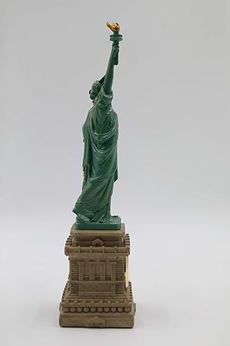 Miniatura 4 de ZIZO - Estatua de la Libertad, réplica de recuerdo de la ciudad de Nueva York, estatua de la Libertad, reloj de 8 pulgadas (verde)