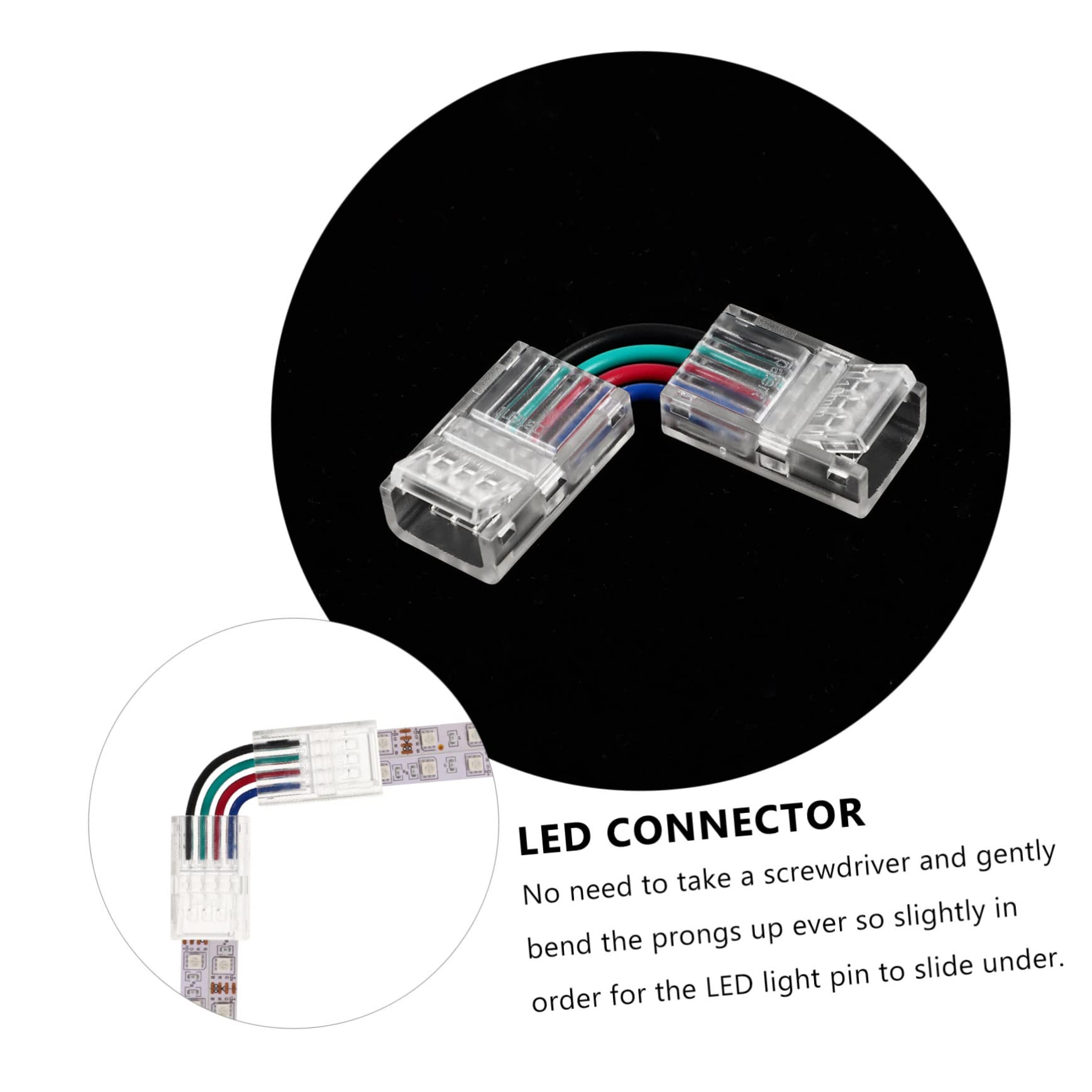 Amosfun 3sets Streifen Licht Adapter Streifen Lichter Anschlüsse Für Verwenden 10 Stücke * 3