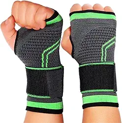 Kit 2 Munhequeiras Ortopédicas de Compressão Ajustável – Alta Estabilidade para Punho, Alívio de Dores e Prevenção de Lesões | Bilateral, Esportiva e Confortável