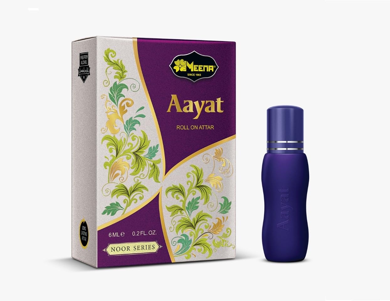 MEENA Aayat Roll-On Attar, 6ml, Warm Spicy Floral Fragrance Oil, Noor Series, Pack of 2-image-9