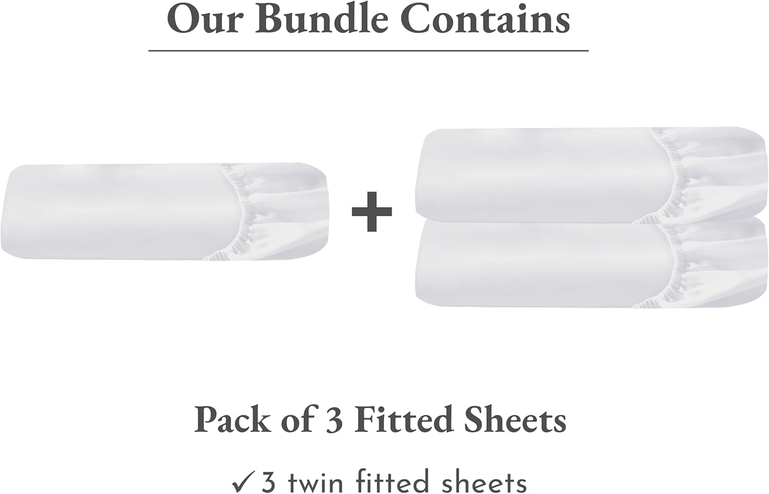 California Design Den 3-Pack Fitted Sheets, 400 Thread Count 100% Cotton Sateen, Deep Pocket, Includes 3 Fitted Sheets Only (Twin, White)