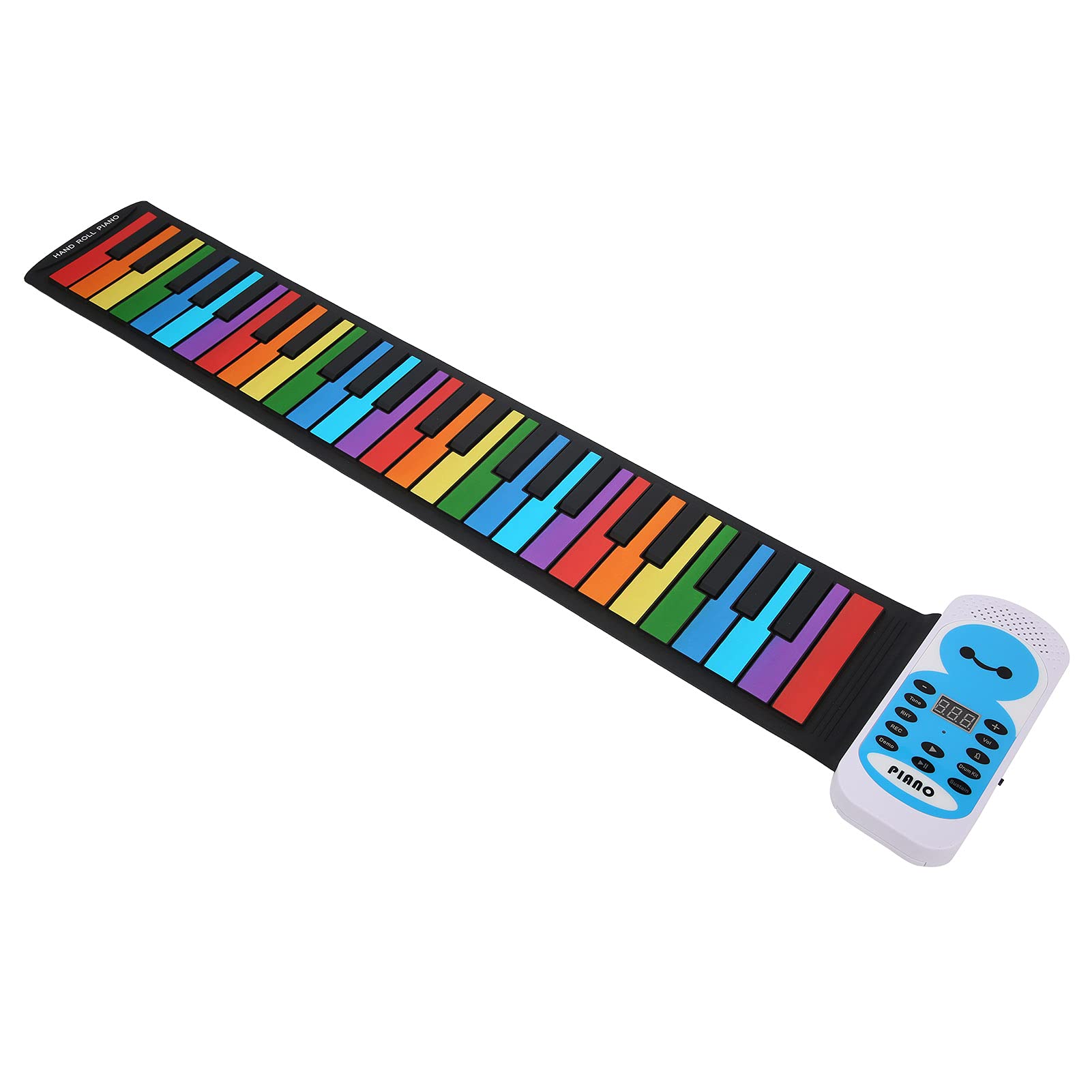 Teclado Suave Piano Portátil Flexible Enrollable Arcoíris Juguete Electrónico para Niños Principiantes 49 Teclas