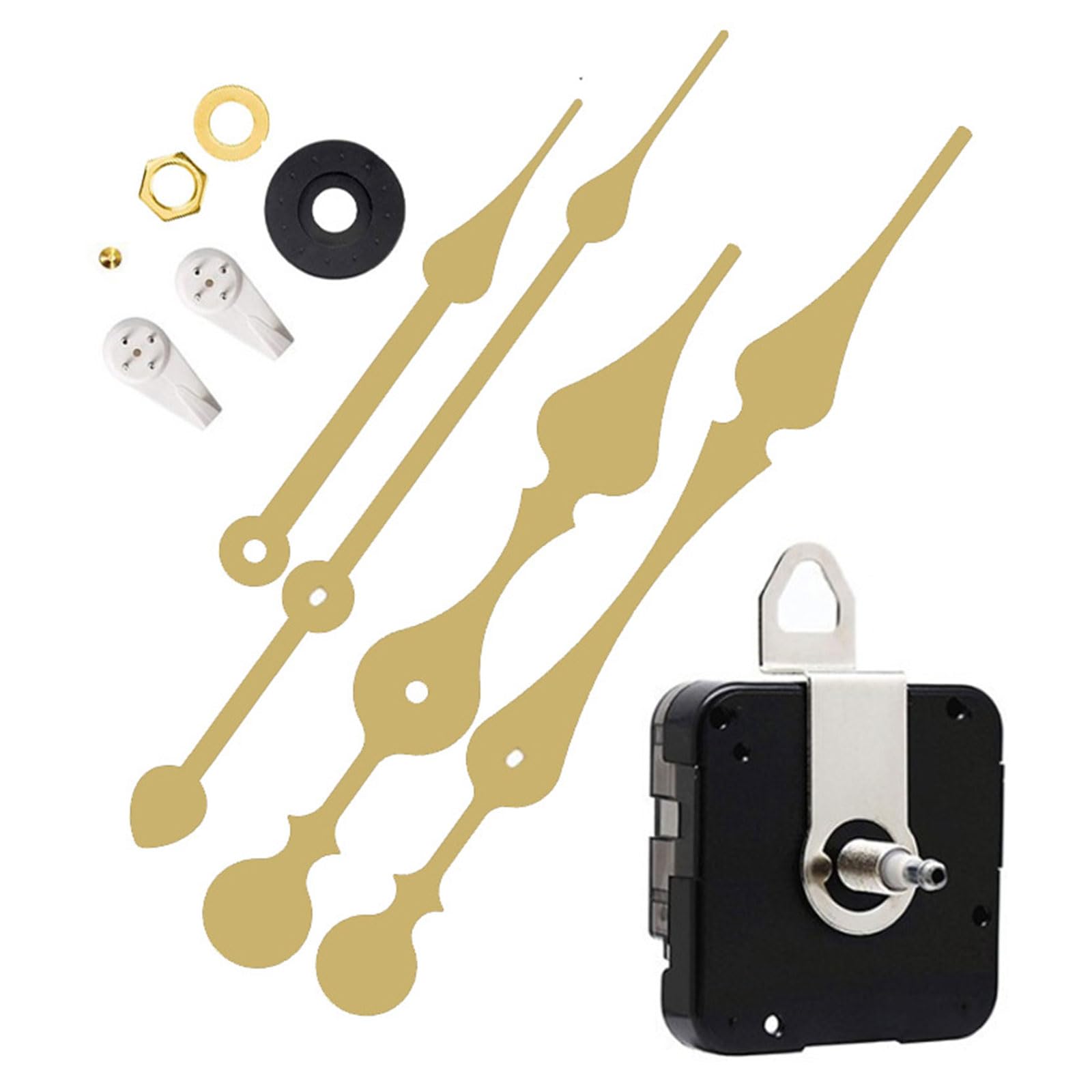 Mekalero Quiet Quartzs Clock Motor Replacement Set Long Shaft High Torqued Movement with 2 Pack Hands and Mounting Hardware Movement with Hands