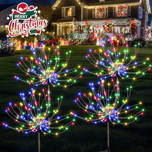 PEVOROS Garden Decor Solar Lights Outdoor,120LED Waterproof Colorful Solar Garden