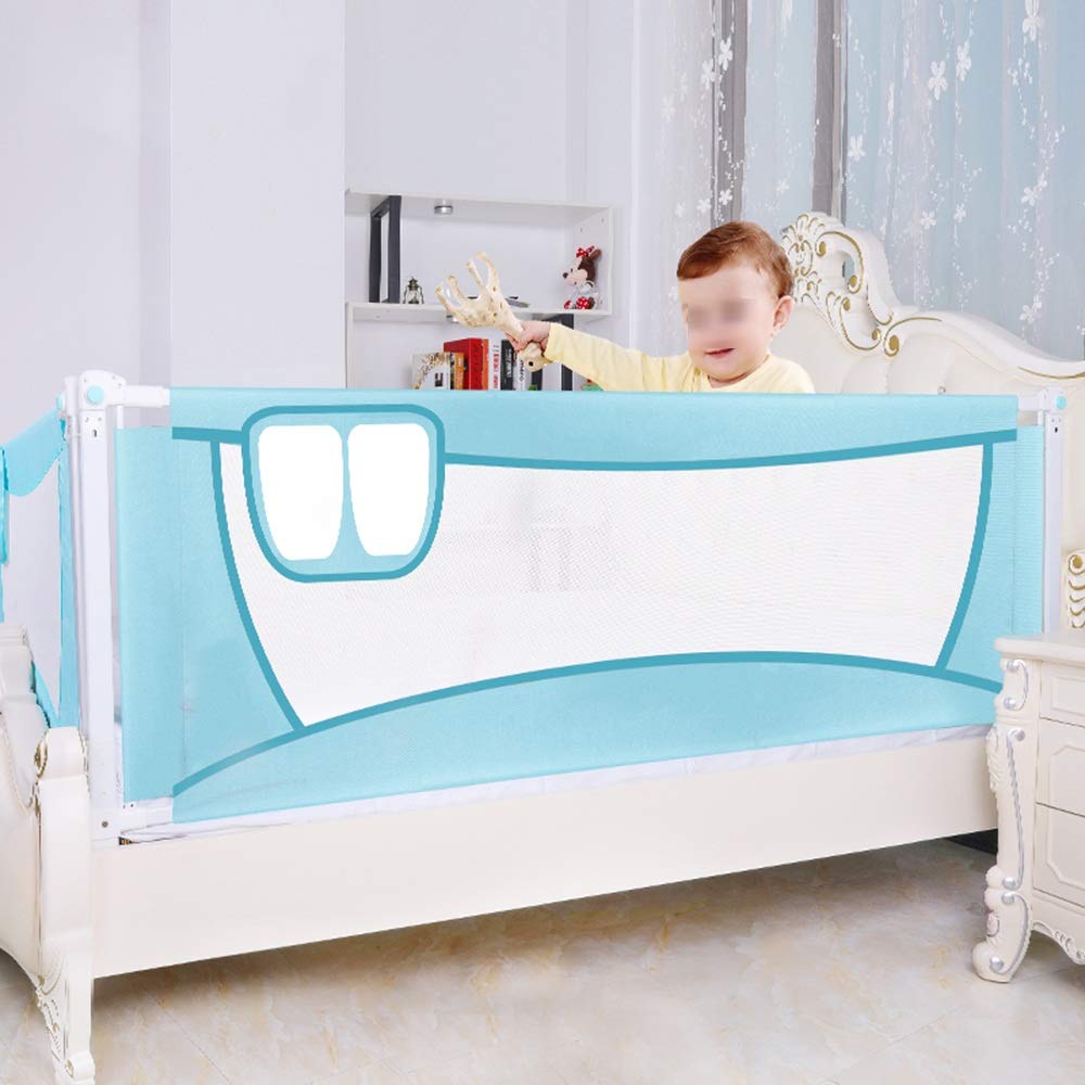 Barandillas para Camas Parachoques del riel de la Cama para niños, Guardia de Seguridad para Levantamiento de la Cama, Valla de Seguridad para niños 1.2m-2m (2 Colores) (Tamaño : Blue-1.2m)