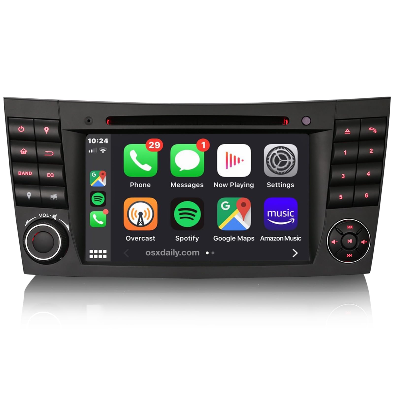 8 Cœurs Android 14 Autoradio GPS Multimédia Stéréo pour Mercedes Benz Classe CLS W219 Classe E W211 Carplay Android Auto Bluetooth 5.0 WiFi SWC A2DP Dab+GPS écran Tactile Lecteur