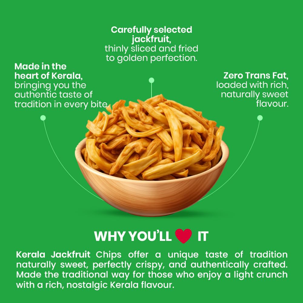 Kerala Thingz Banana & Jackfruit Chips Combo 250g (100g Banana Chips & 150g Jackfruit Chips)